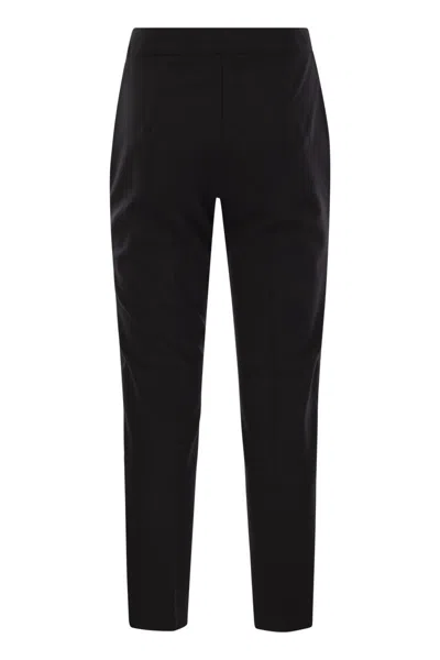 Max Mara Pegno Viscose Jersey Trousers In Black