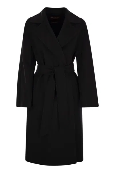 Max Mara Studio Cles Belted Coat In Black