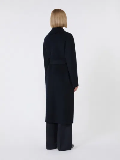 Max Mara Studio Cles Belted Coat In Black
