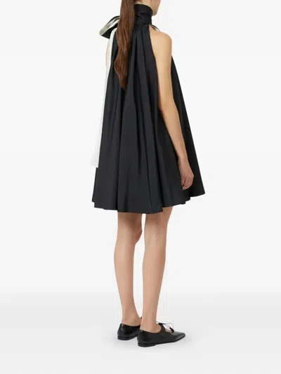 Max Mara Knee Length Dress Bow Detail In Black