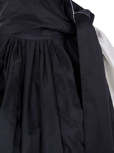 Max Mara Knee Length Dress Bow Detail In Black