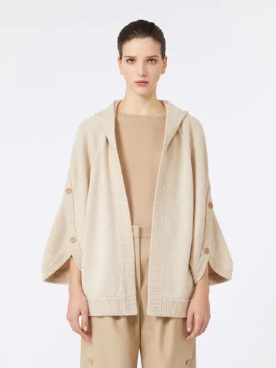 Max Mara Wool And Cashmere Cardigan In Neutral