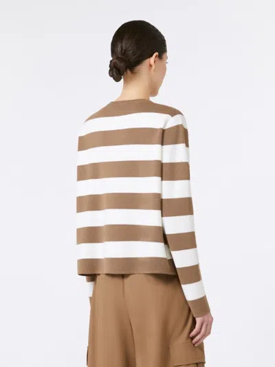 Max Mara Wool Sweater With Embroidery In Multi