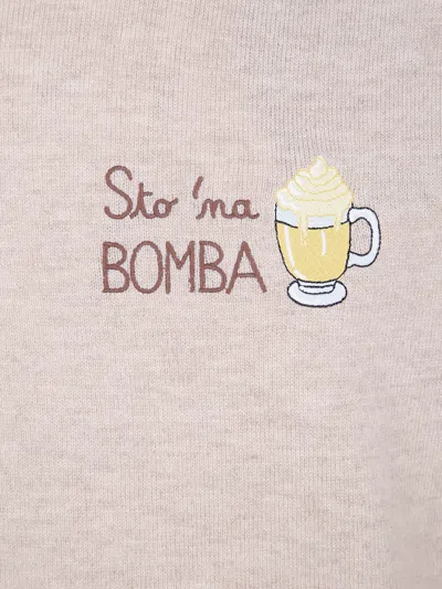 Mc2 Saint Barth Heron Embroidered Sweater In Neutral