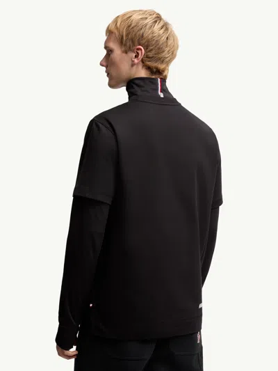 Moncler Grenoble Crewneck T-shirt Embroidery Detail In Black