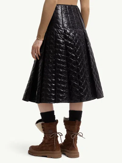 Moncler Padded Midi Skirt With Square Quilting In Multi
