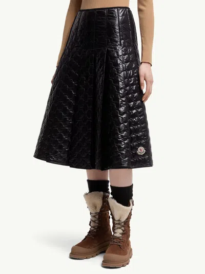 Moncler Padded Midi Skirt With Square Quilting In Multi