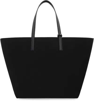 Moncler Mini Leather Tote Bag With Key Chain In Black