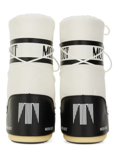 Moon Boot Two-tone Nylon And Synthetic Leather Icon Boots In Multi