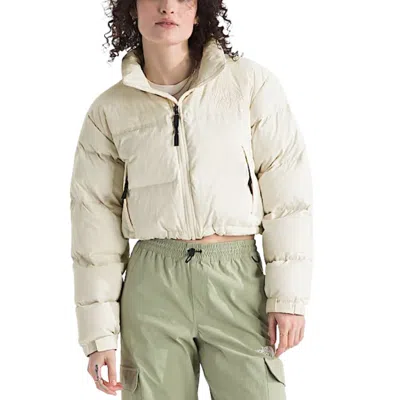 The North Face (wmns) Wmns  Nuptse Short Dtm Jacket 'white Dune'