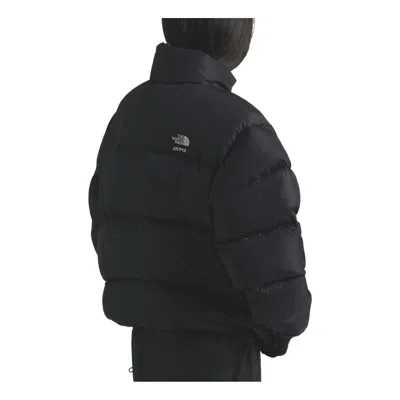 The North Face X Skims Fw25 1996 Retro Nuptse Jacket 'onyx' In Animal Print