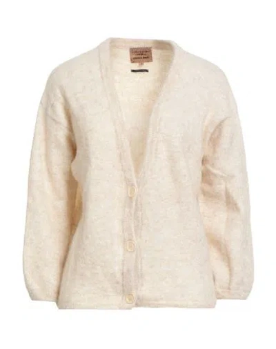 Alessia Santi Woman Cardigan Beige Size 2 Polyamide, Alpaca Wool, Mohair Wool, Elastane In Sand
