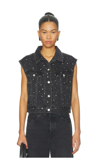 Levi's 90s Trucker Denim Vest In Black