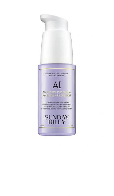Sunday Riley Ai Smart Retinoid Serum For Blemish Prone Skin 1 Oz. In Purple