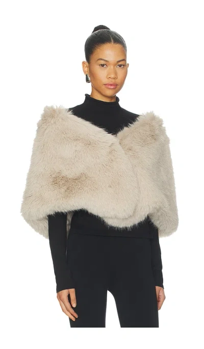 Unreal Fur Yasmine Wrap In White