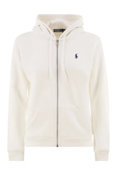 Polo Ralph Lauren Logo Hoodie In White