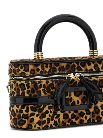 Roger Vivier Belle Vivier Vanity Bag Leopard Print Pony Skin