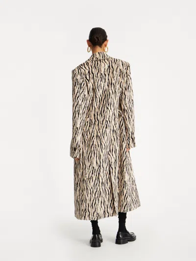 Rotate Birger Christensen Rotate Animal Print Textured Skirt With Form-fitting Design In Animal Print