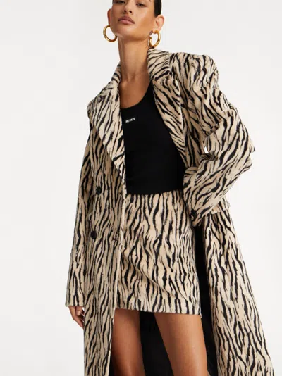 Rotate Birger Christensen Rotate Animal Print Textured Skirt With Form-fitting Design In Animal Print
