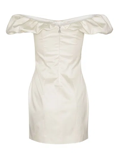 Rotate Birger Christensen Rotate Birgerchristensen Mini Dress With Bare Shoulders In White