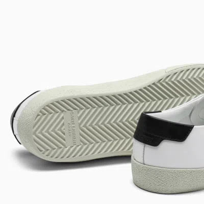 Saint Laurent Low-top Sneakers With Round Toe And Contrast Heel In White
