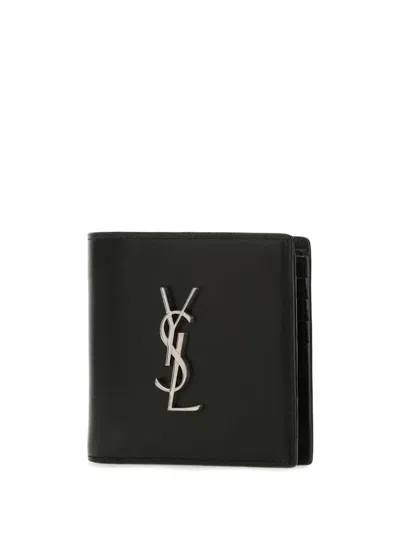 Saint Laurent Monogram East/west Wallet In Black