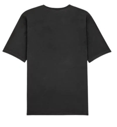 Saint Laurent Logo Embroidered Crewneck T-shirt In Black