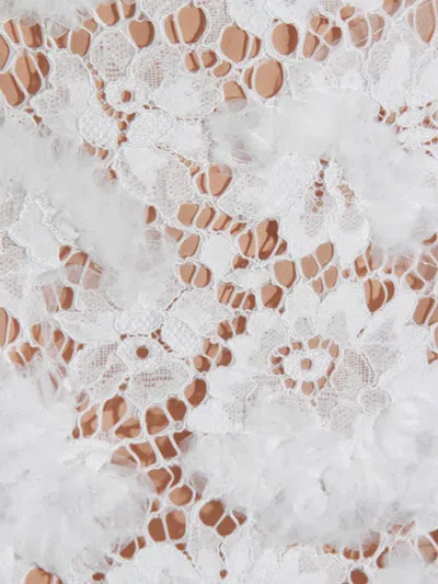 Self-portrait White Lace Mini Dress With Oversized Satin Bow