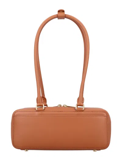 Self-portrait Shoulder Bag With Charm In Brown