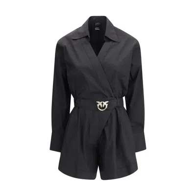 Pinko Black Cotton Jumpsuit