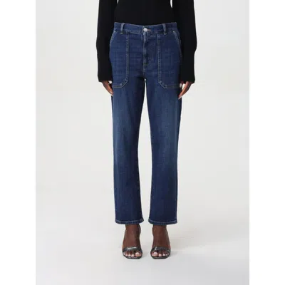 Pinko Blue Denim Straight-leg Jeans In Blue