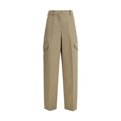 Givenchy Beige Cotton Cargo Pants In Gray