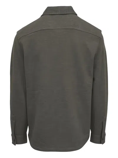 Faherty Inlet Chest-pocket Button Overshirt In Blue