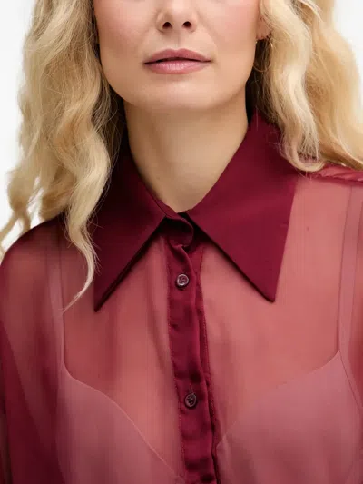 Aniye By Ivette Buttoned Collared Shirt In Red