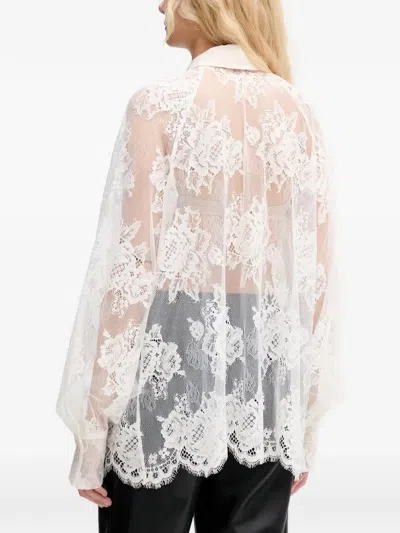 Aniye By Lace-ruffled Shirt In White