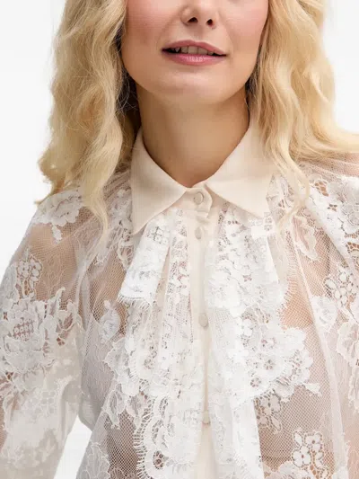 Aniye By Lace-ruffled Shirt In White