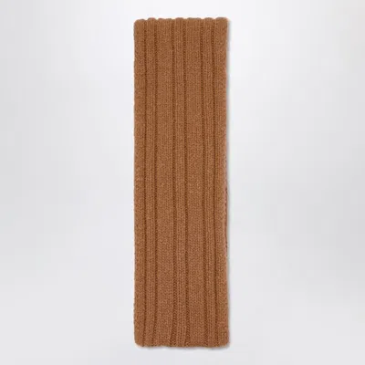 The Row Amios Scarf In Brown Wool