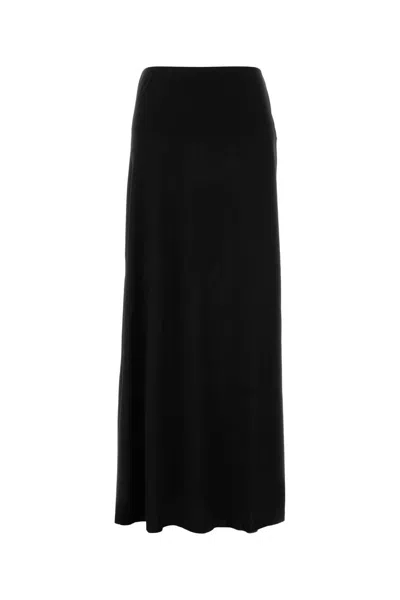 The Row Mirla Skirt In Black Jersey In Black
