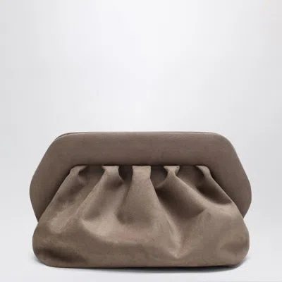 Themoirè Medium Bios Clutch Colour Mud Suede Effect In Gray