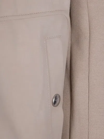 Eleventy Ribbed-panel Jacket In Neutral