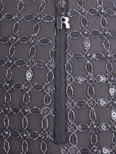 Rotate Birger Christensen Sequin-embellished Mini Skirt In Gray