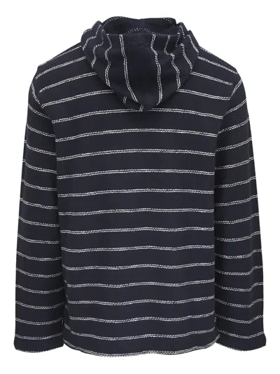 Faherty Striped Hoodie In Blue