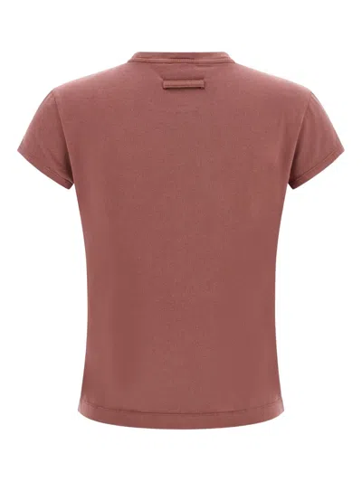 Jean Paul Gaultier Needles Signature Embroidered Graphic Crew T Shirt In Brown