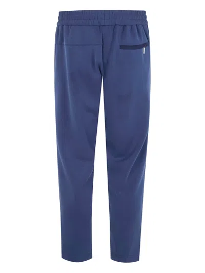 Devore Incipit Drawstring-waist Track Pants In Blue