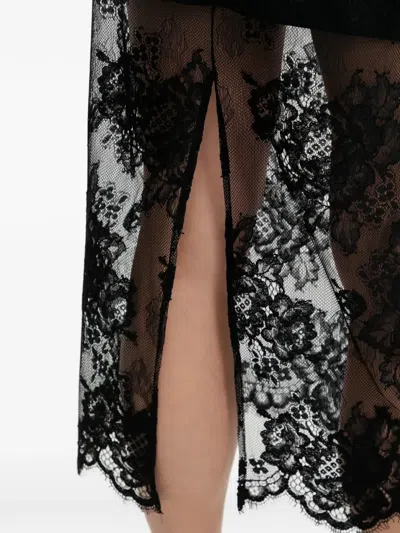 Aniye By Lace Floral Midi Skirt In Black