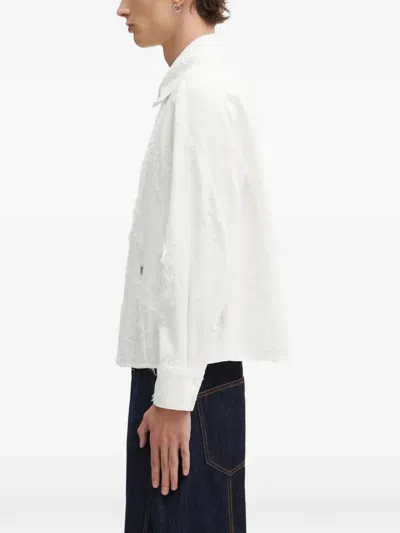 Ader Error Distressed Shirt In White