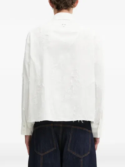 Ader Error Distressed Shirt In White