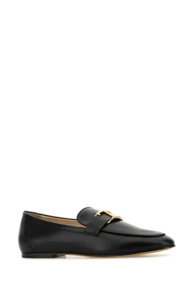 Tod's T Timeless Leather Moccasin In Black