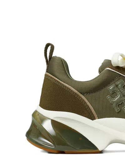 Tory Burch Good Luck Sneakers Contrast Stitching In Green