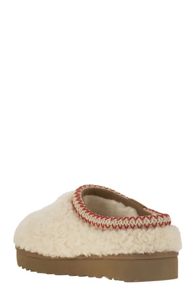 Ugg Tasman Maxi Curli White Slip-on Mule In Shearling Woman In Multi